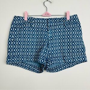 Dear John Finnegan Blue and White Patterned  Cuffed Jean Shorts Size 30